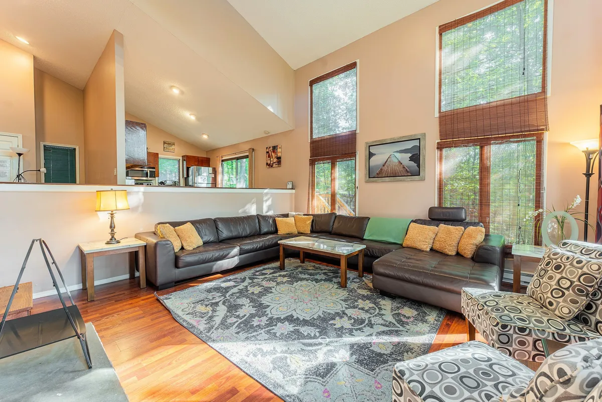 Living room with fireplace