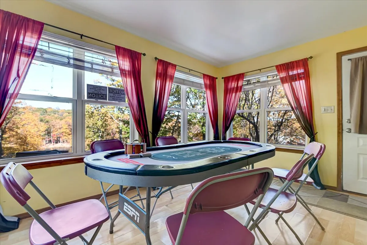 Poker room with view on lake